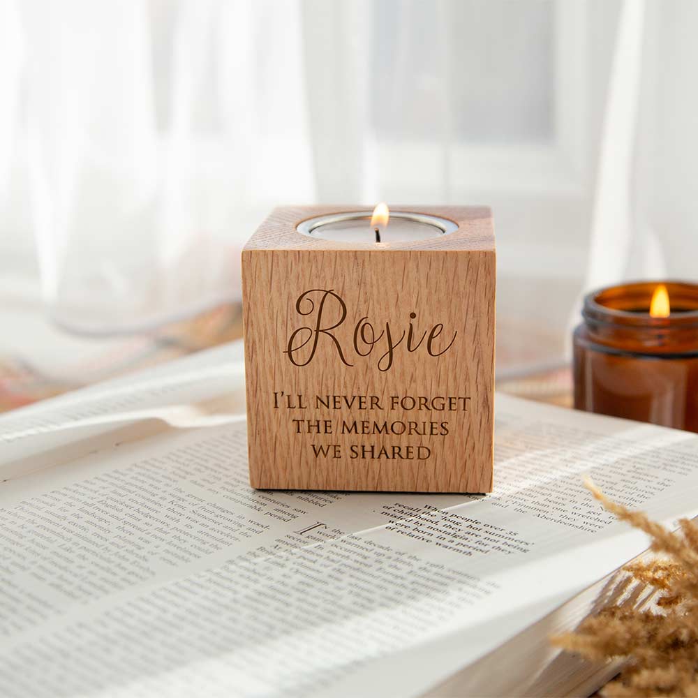 Eternity Candle Keepsake Urn for Ashes on a Book