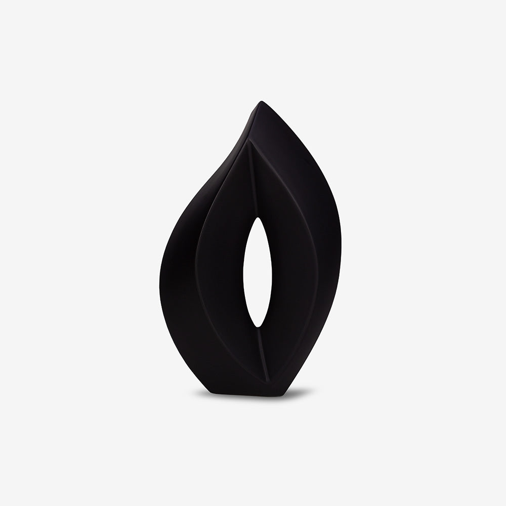 Flame Medium Urn for Ashes in Black