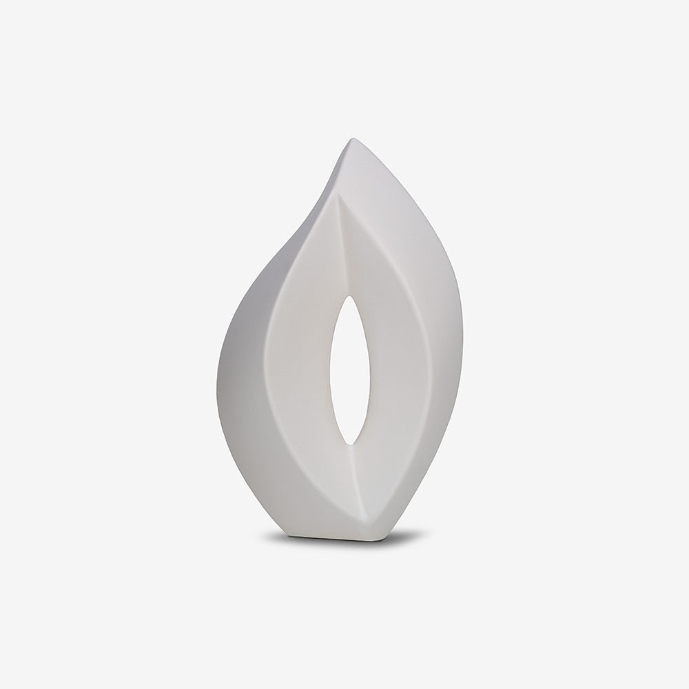 Flame Medium Urn for Ashes in White