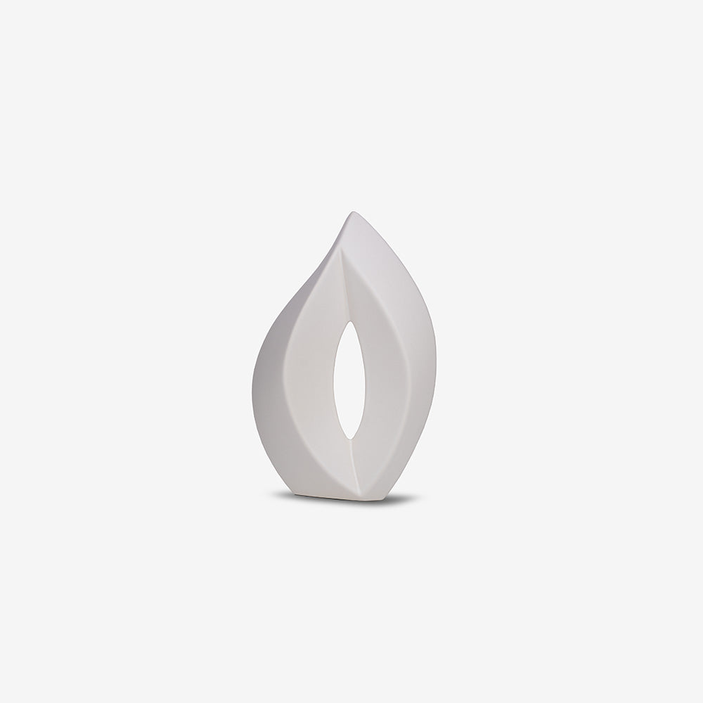 Flame Small Urn for Ashes in White