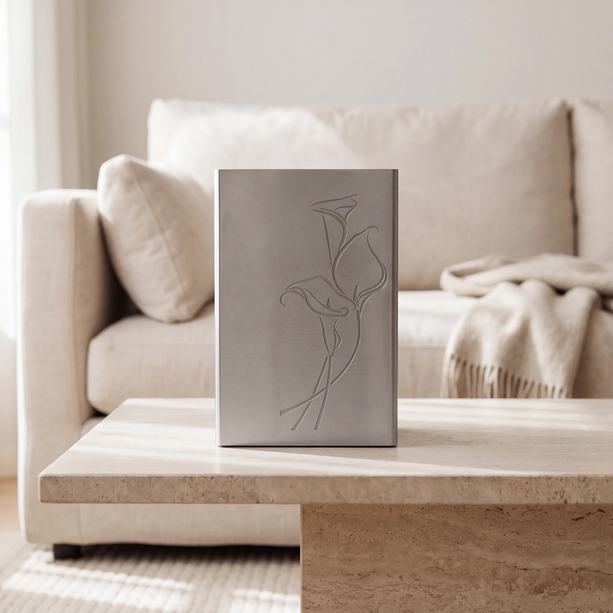 Floral-Lily-Adult-Cremation-Urn-for-Ashes-in-Stainless-Steel-amto_stone_coffee