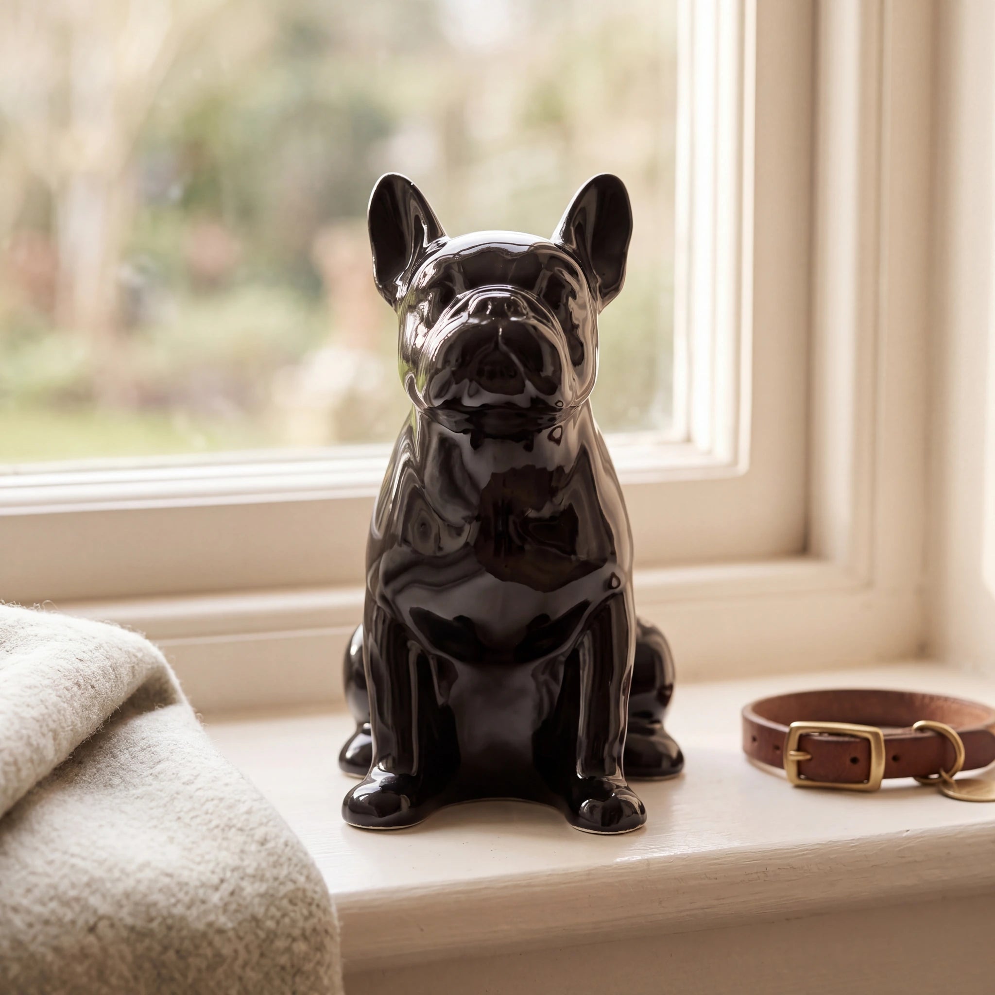 French-Bulldog-Pet-Urn-for-Ashes-in-Glossy-Black-pet_sunny_sill