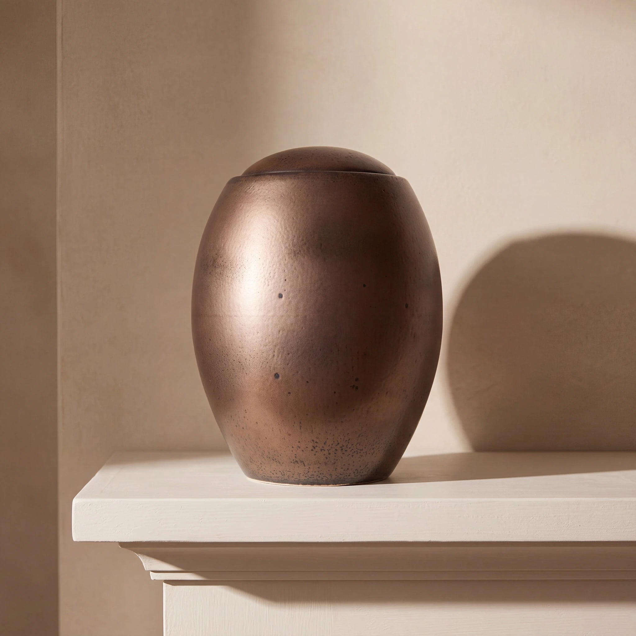 Gold Modern Adult Cremation Urn for Ashes