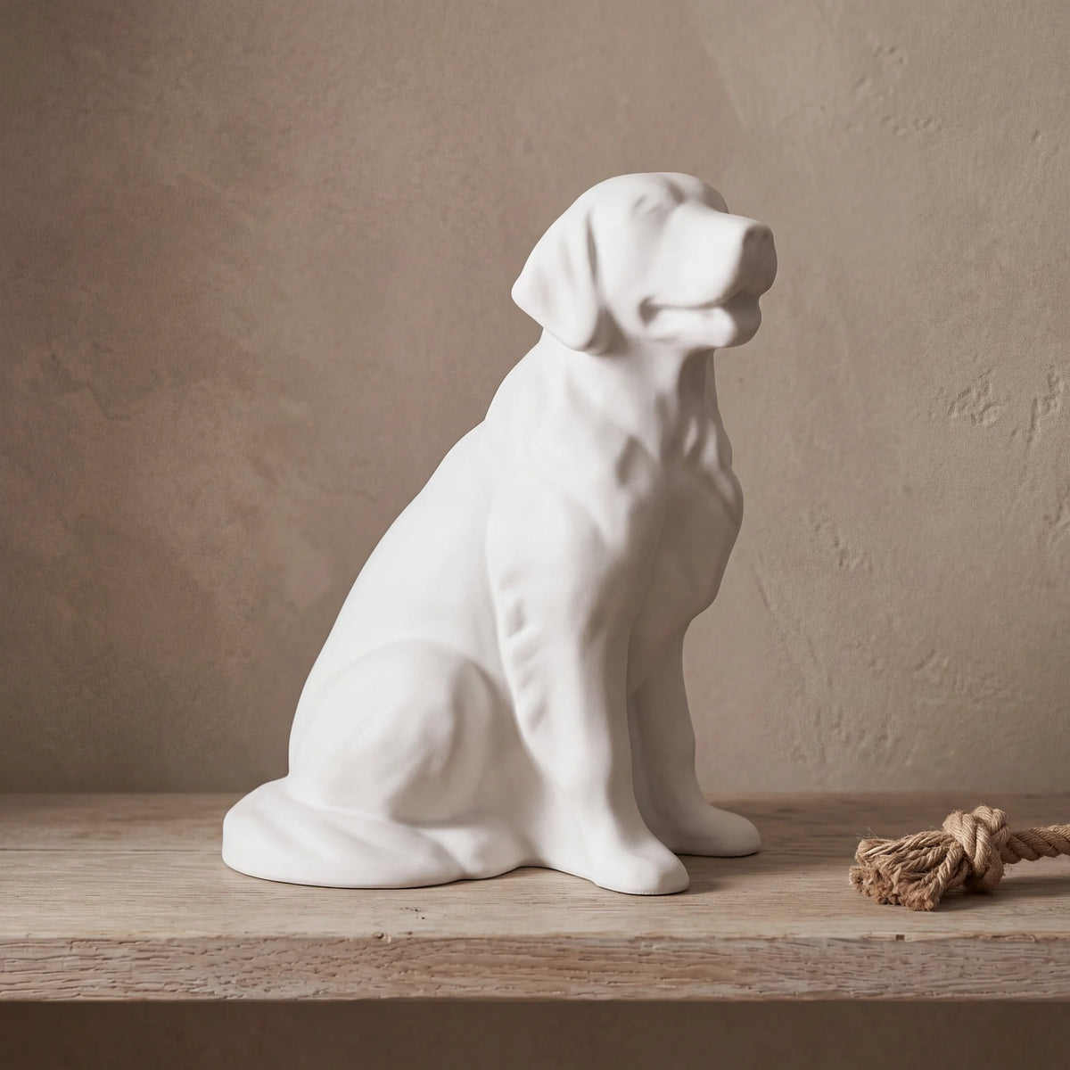 Golden-Retriever-Pet-Urn-for-Ashes-in-Matte-White-pet_soft_toy_shelf