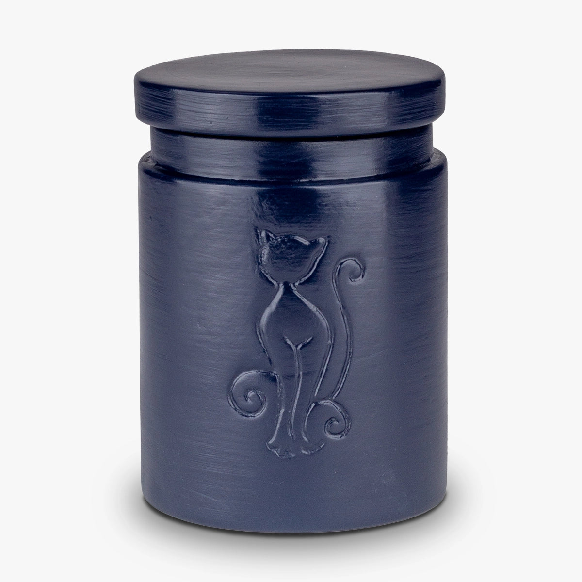 Graceful Cat Biodegradable Pet Urn for Ashes Blue