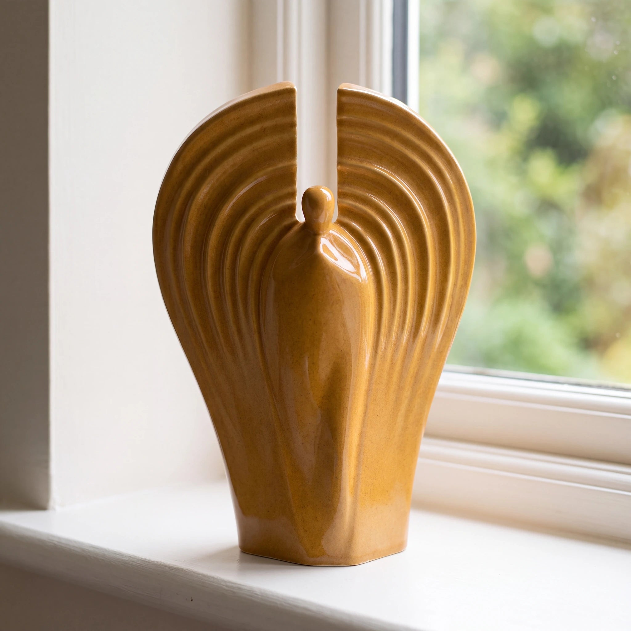 Guardian Angel Adult Cremation Urn for Ashes in Amber