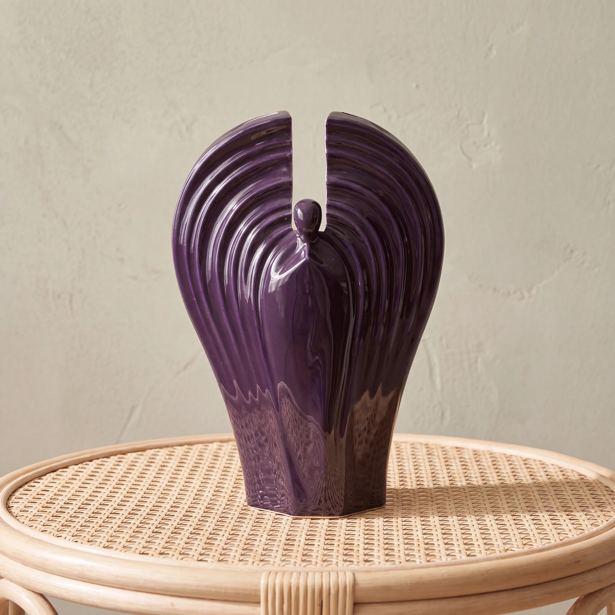 Guardian Angel Adult Cremation Urn for Ashes in Purple