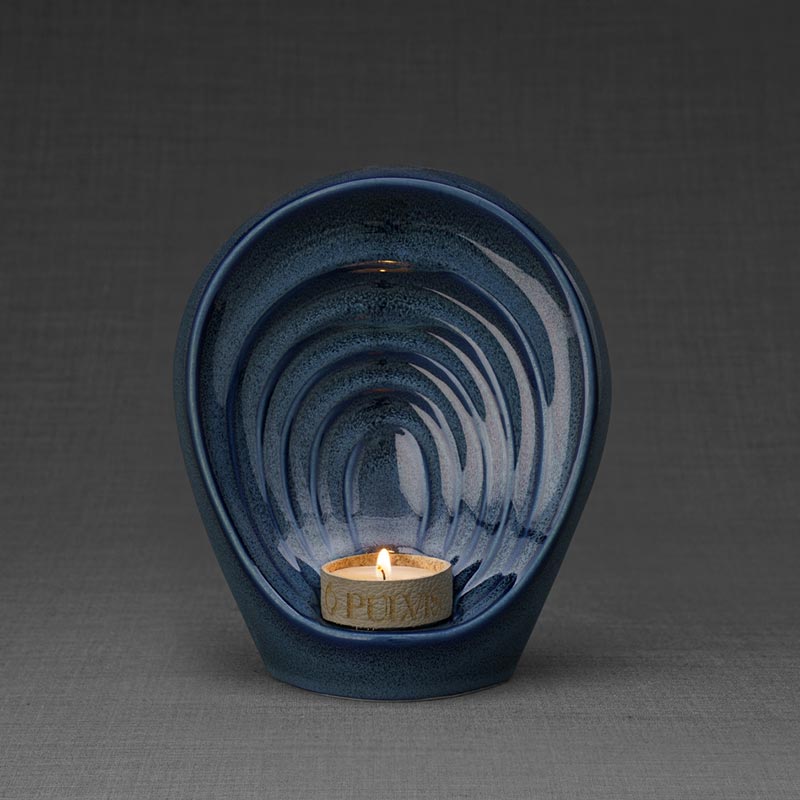 Guardian Angel Adult Urn for Ashes Blue Front View