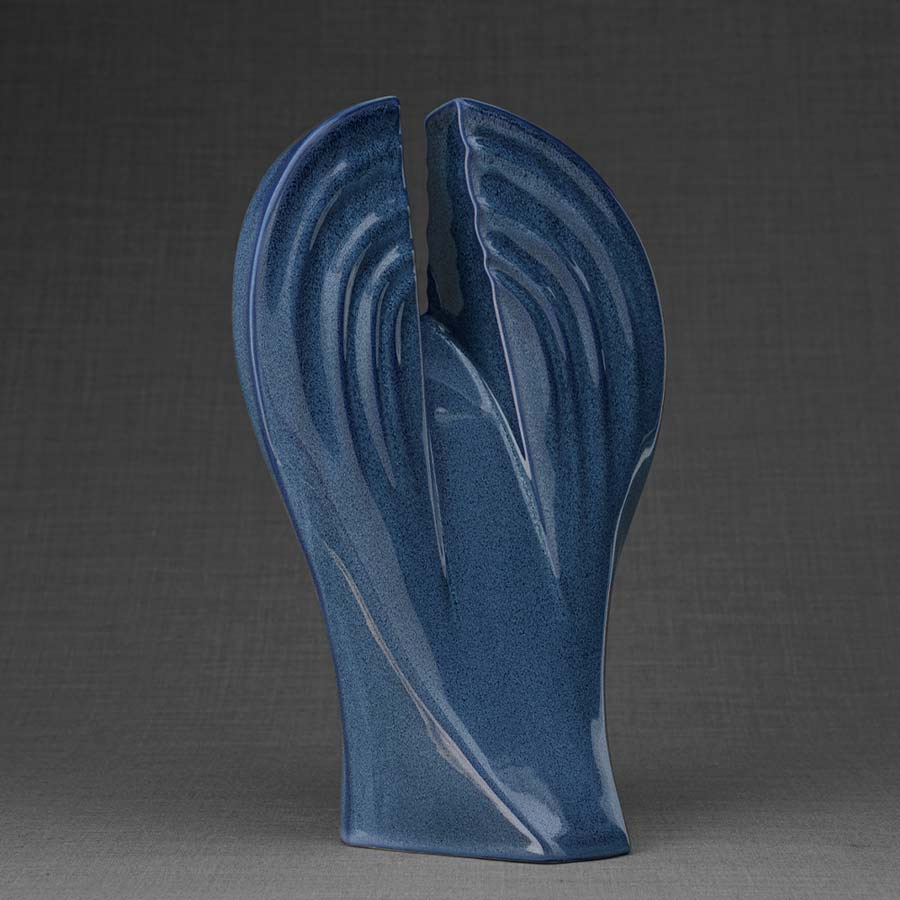 Guardian Angel Adult Cremation Urn for Ashes in Blue