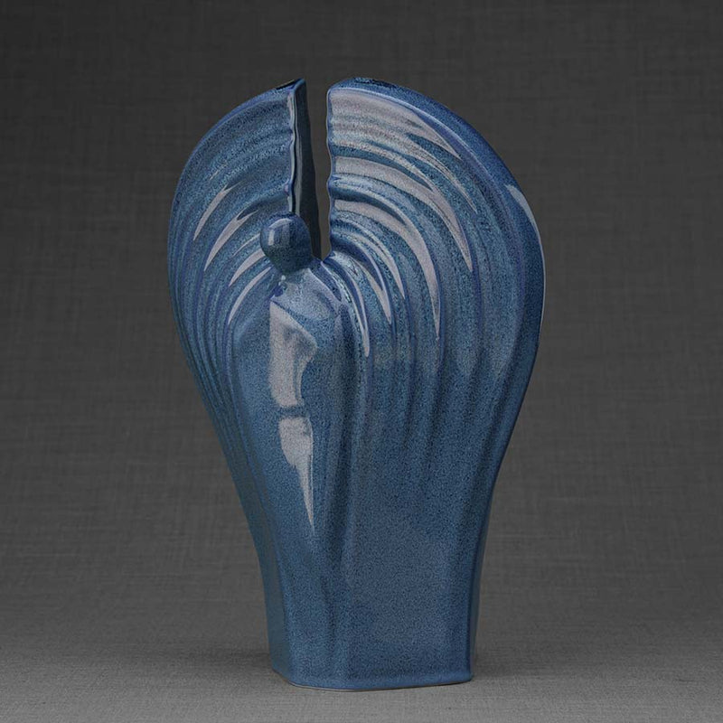 Guardian Angel Adult Cremation Urn for Ashes in Blue