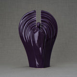 Guardian Angel Adult Cremation Urn for Ashes in Violet