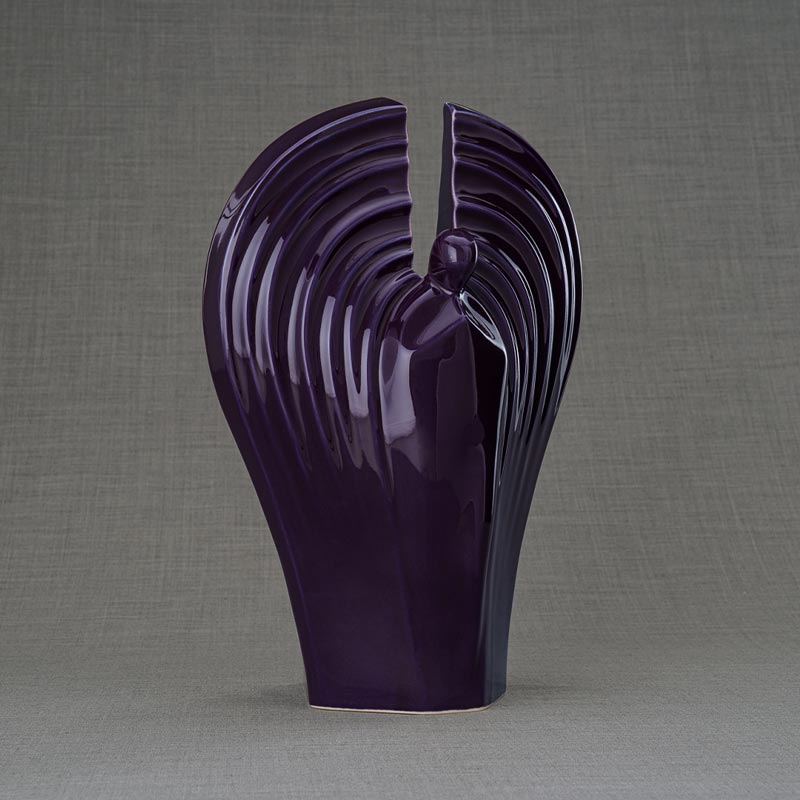 Guardian Angel Adult Urns for Ashes Violet Left View