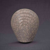 Guardian Angel Small Urn for Ashes in Crackle Glaze