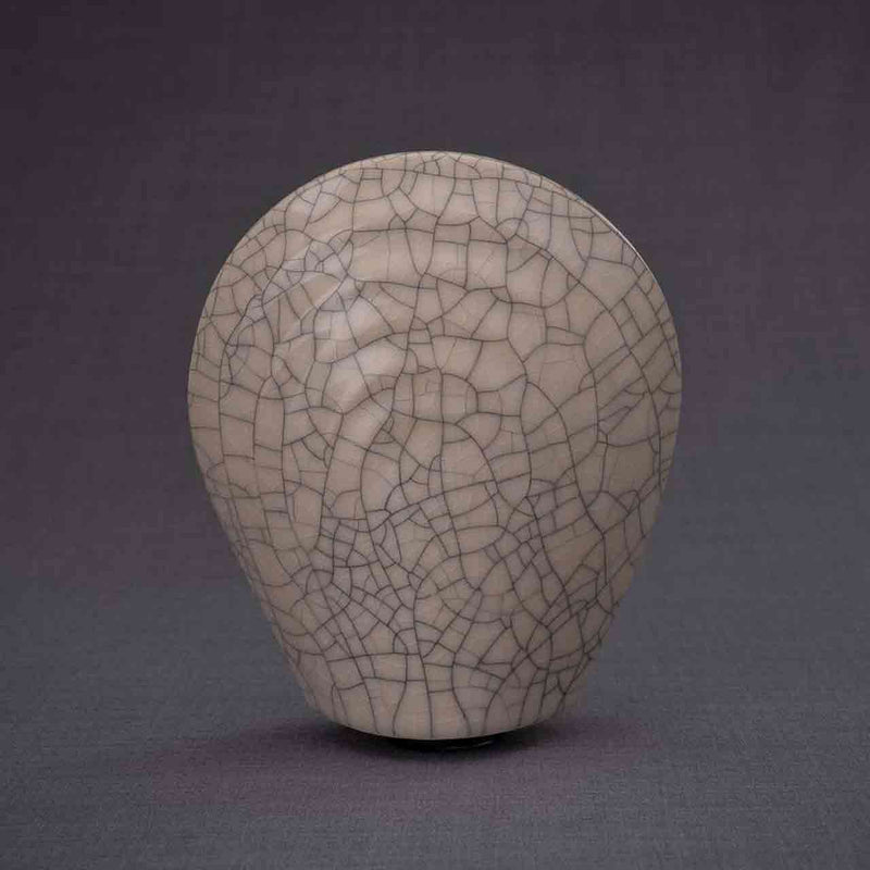 Guardian Angel Small Urn for Ashes in Crackle Glaze