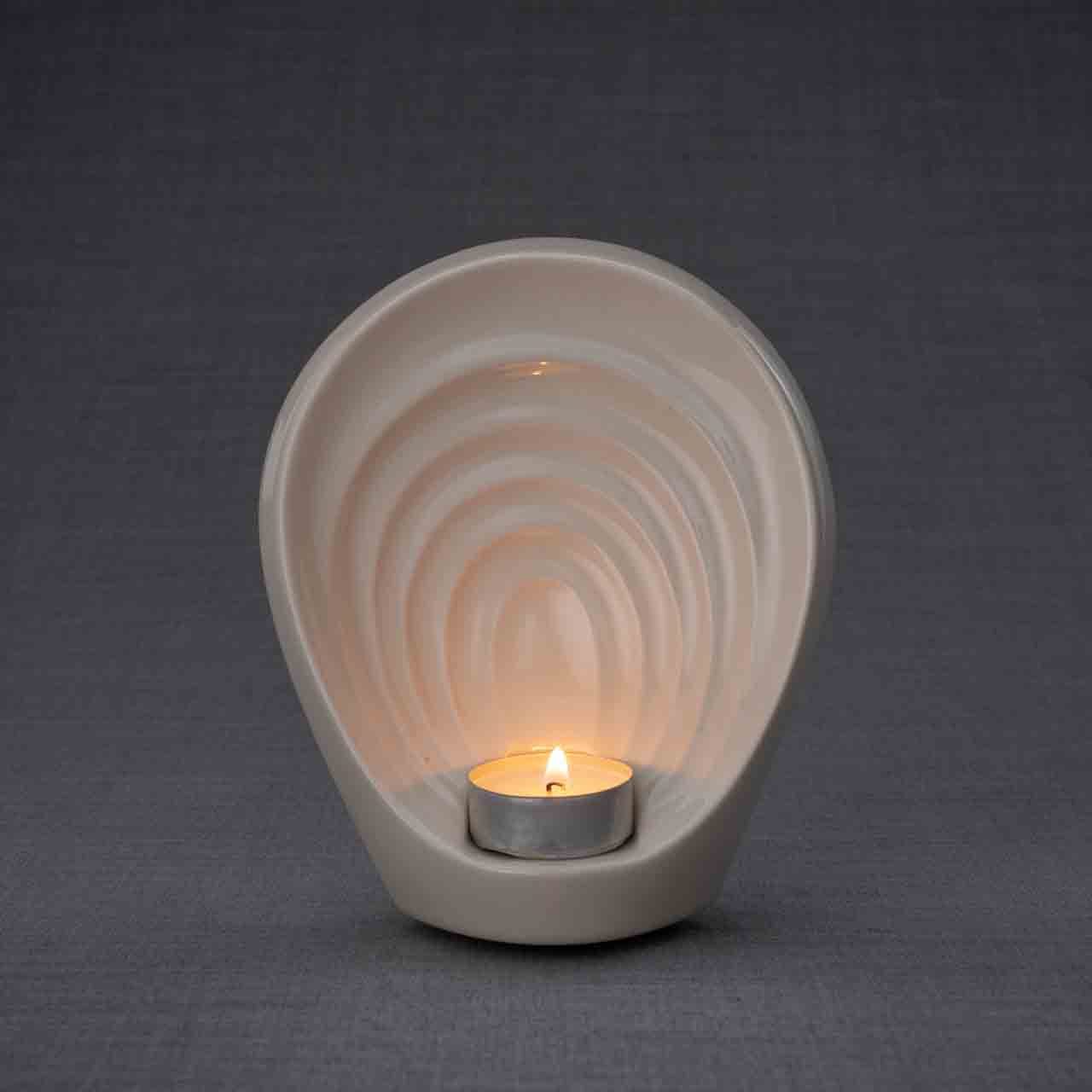 Guardian Angel Ashes Keepsake Urn in Cream Grey Background
