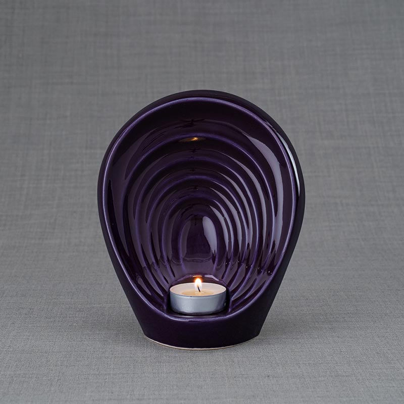 Guardian Angel Small Urn for Ashes Violet Front View