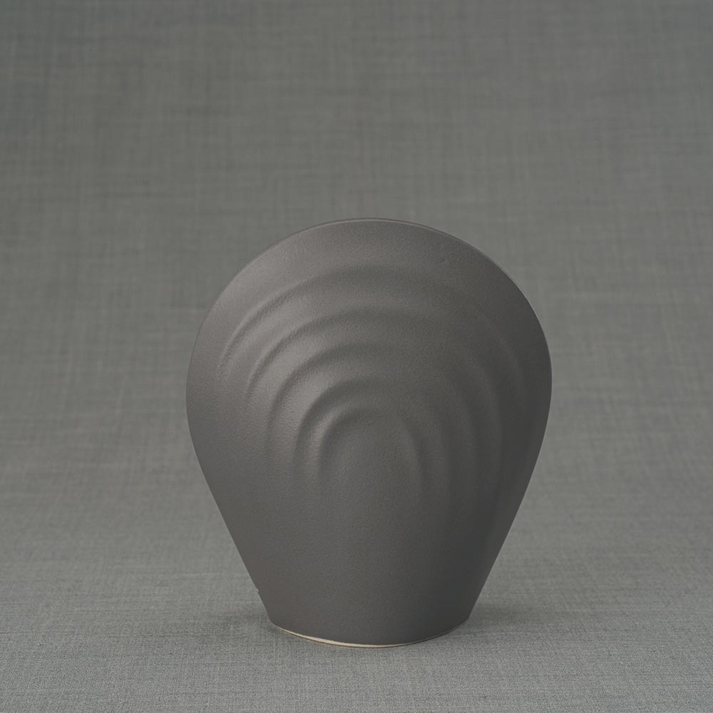 Guardian Angel Small Urn for Ashes in Matte Grey Back