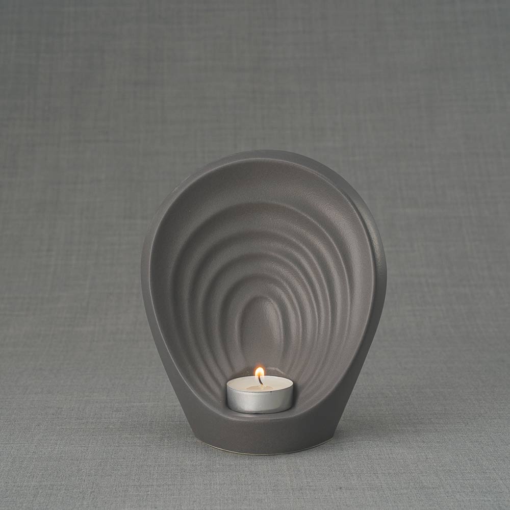 Guardian Angel Small Urn for Ashes in Matte Grey