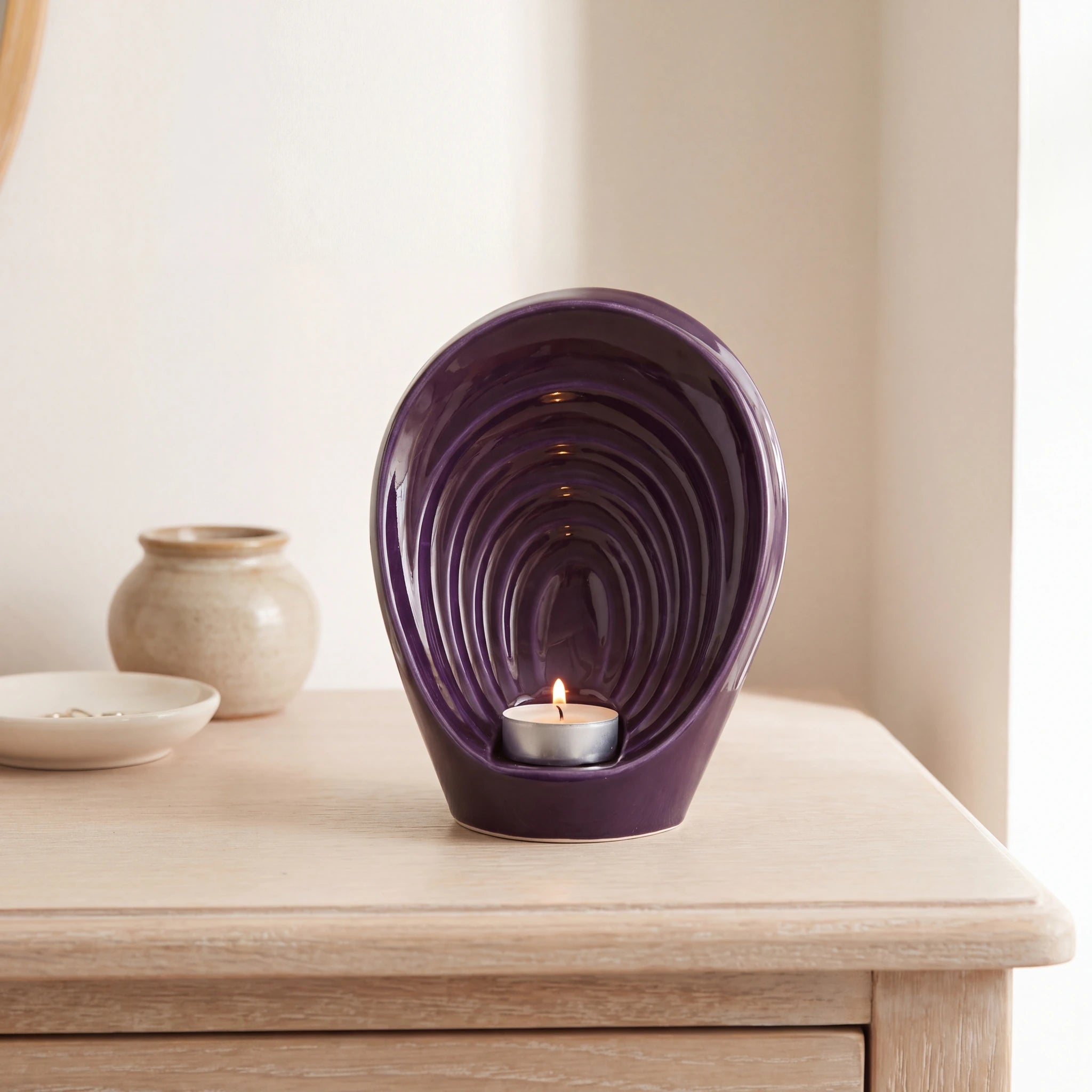 Guardian-Angel-Small-Urn-for-Ashes-in-Purple-keepsake_dresser_beads