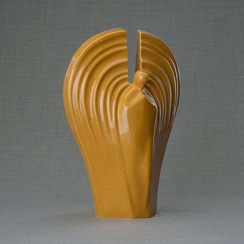 Guardian Cremation Urn for Ashes Amber Left View