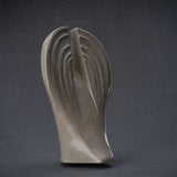 Guardian Angel Adult Cremation Urn for Ashes in Crackle Glaze