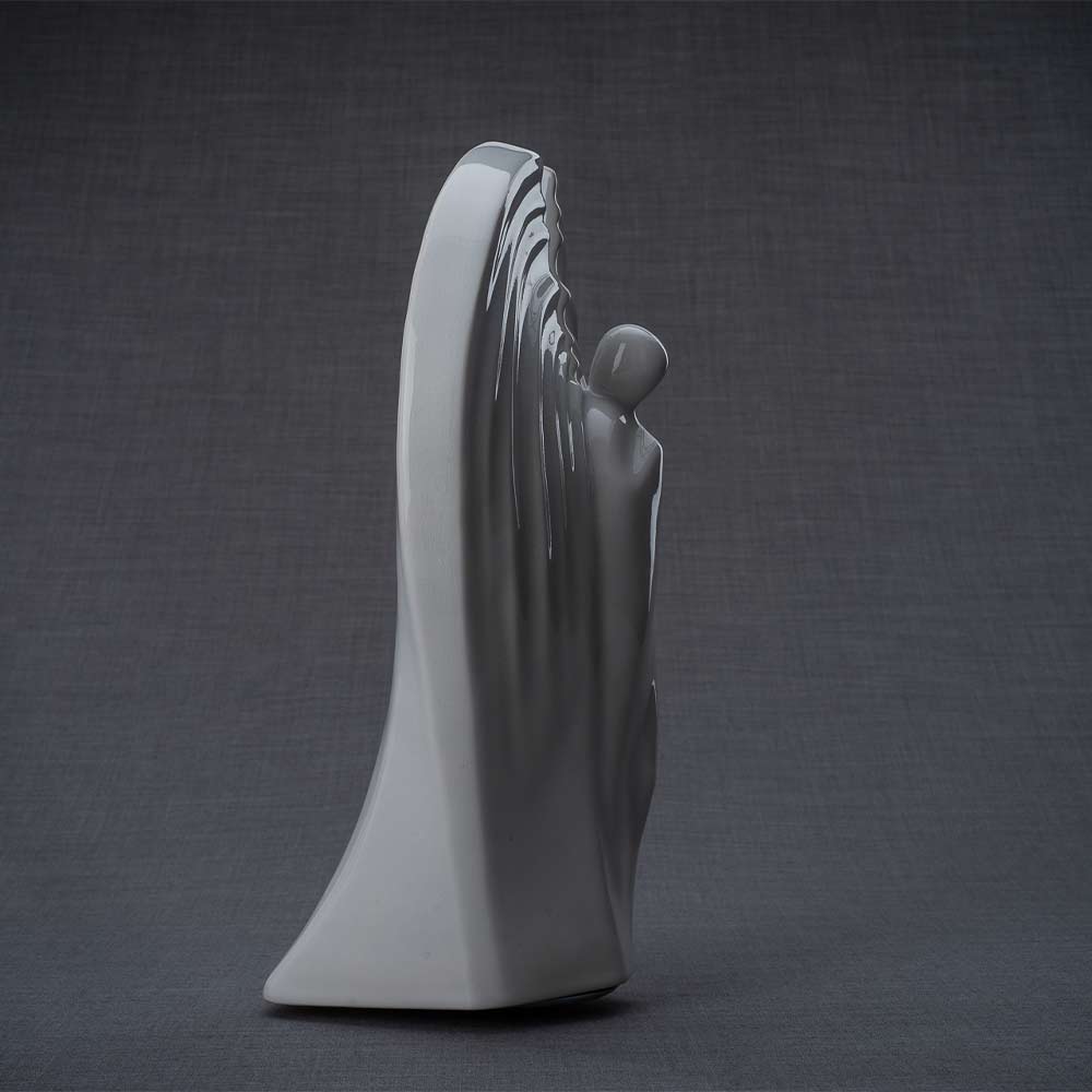 Guardian Angel Adult Cremation Urn for Ashes in White