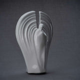 Guardian Angel Adult Cremation Urn for Ashes in White