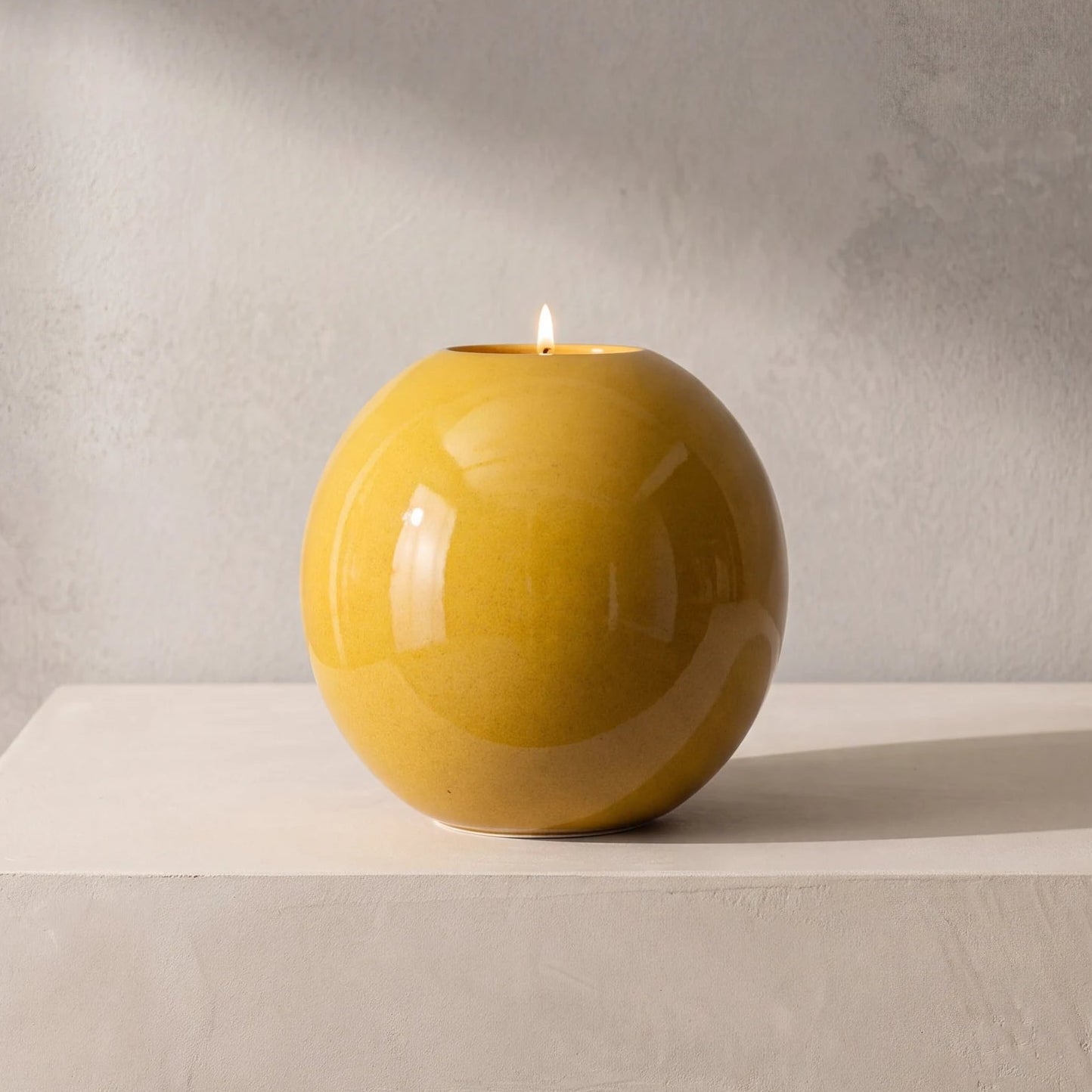Harmony Adult Cremation Urn for Ashes in Amber Yellow