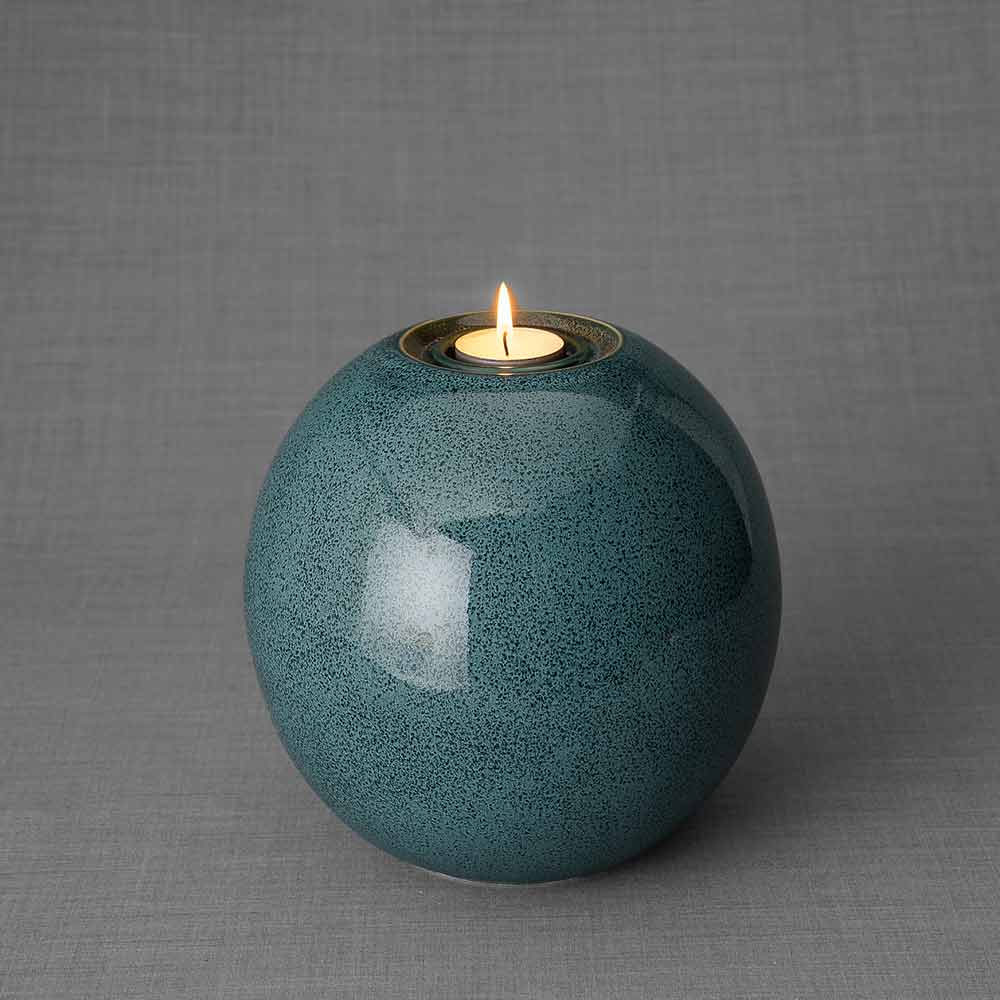 Harmony Adult Cremation Urn for Ashes in Oily Blue Melange