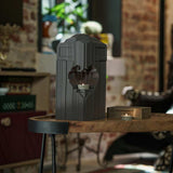 Heart Adult Cremation Urn for Ashes in Matte Grey