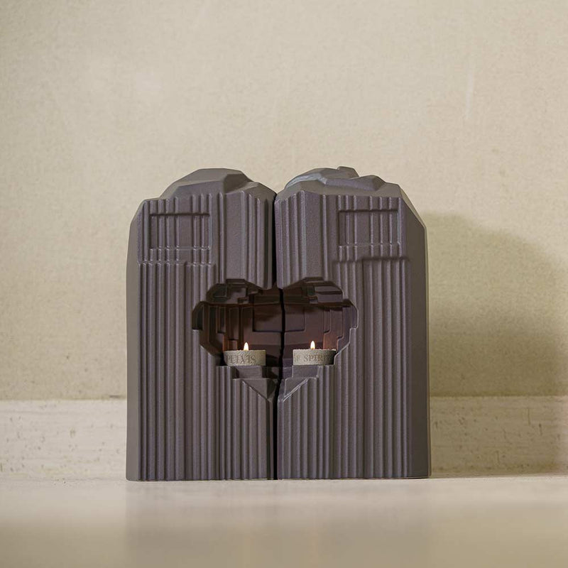 Heart Adult Cremation Urn for Ashes in Matte Grey