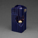 Heart Adult Cremation Urn for Ashes in Metallic Blue