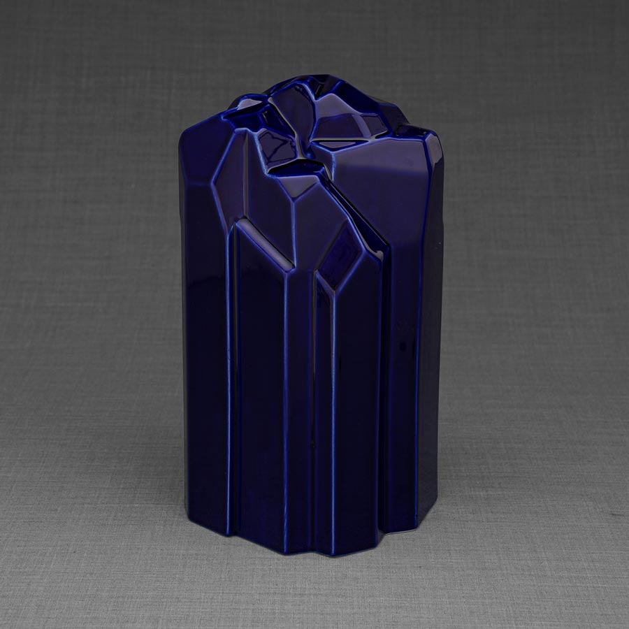 Heart Adult Cremation Urn for Ashes in Metallic Blue