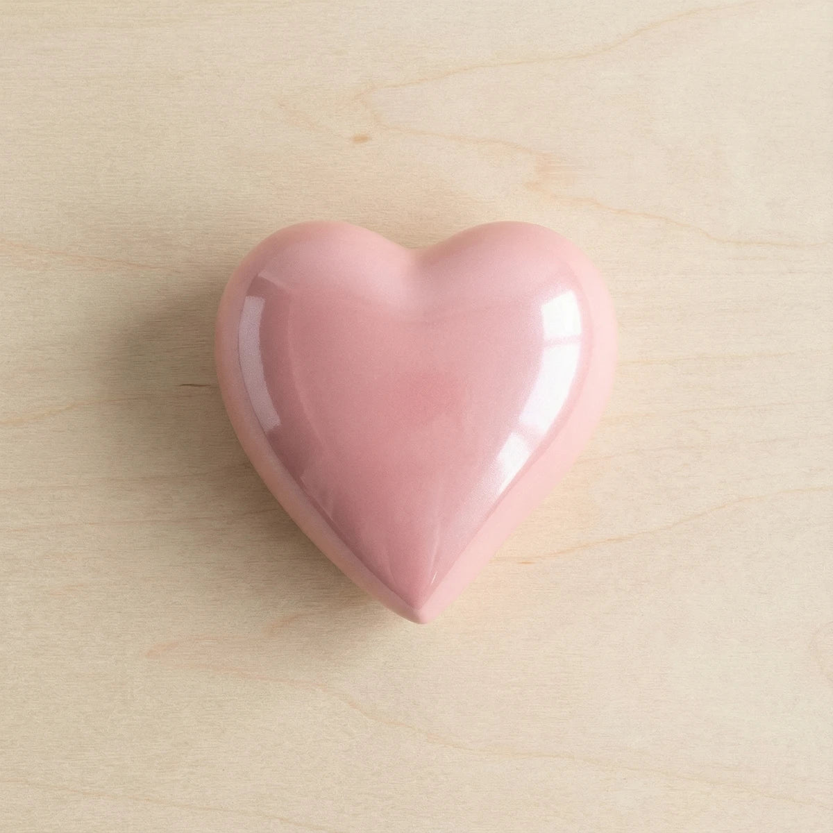 Heart Keepsake Urn for Ashes in Pastel Pink - Metal Edition