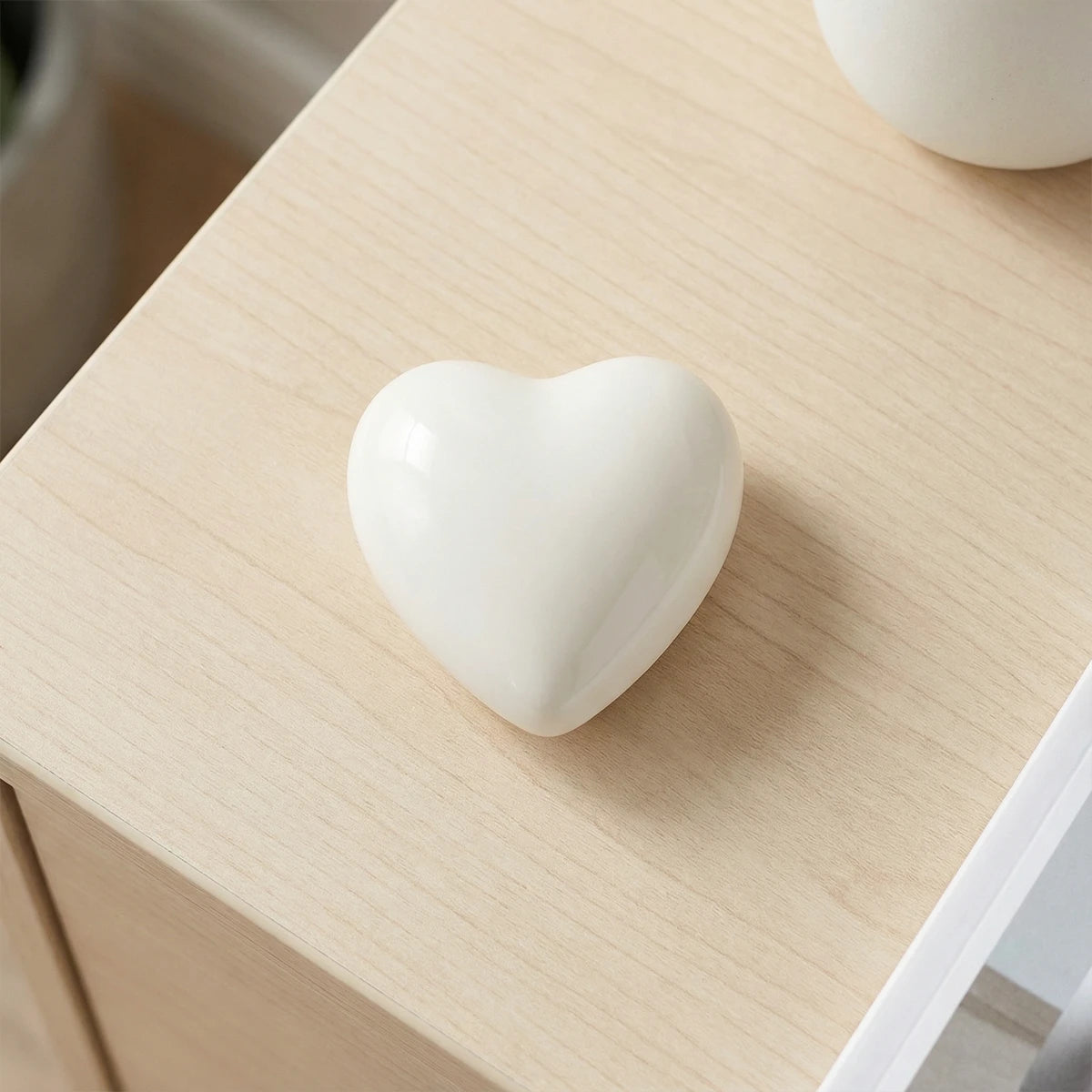 Heart Keepsake Urn for Ashes in White