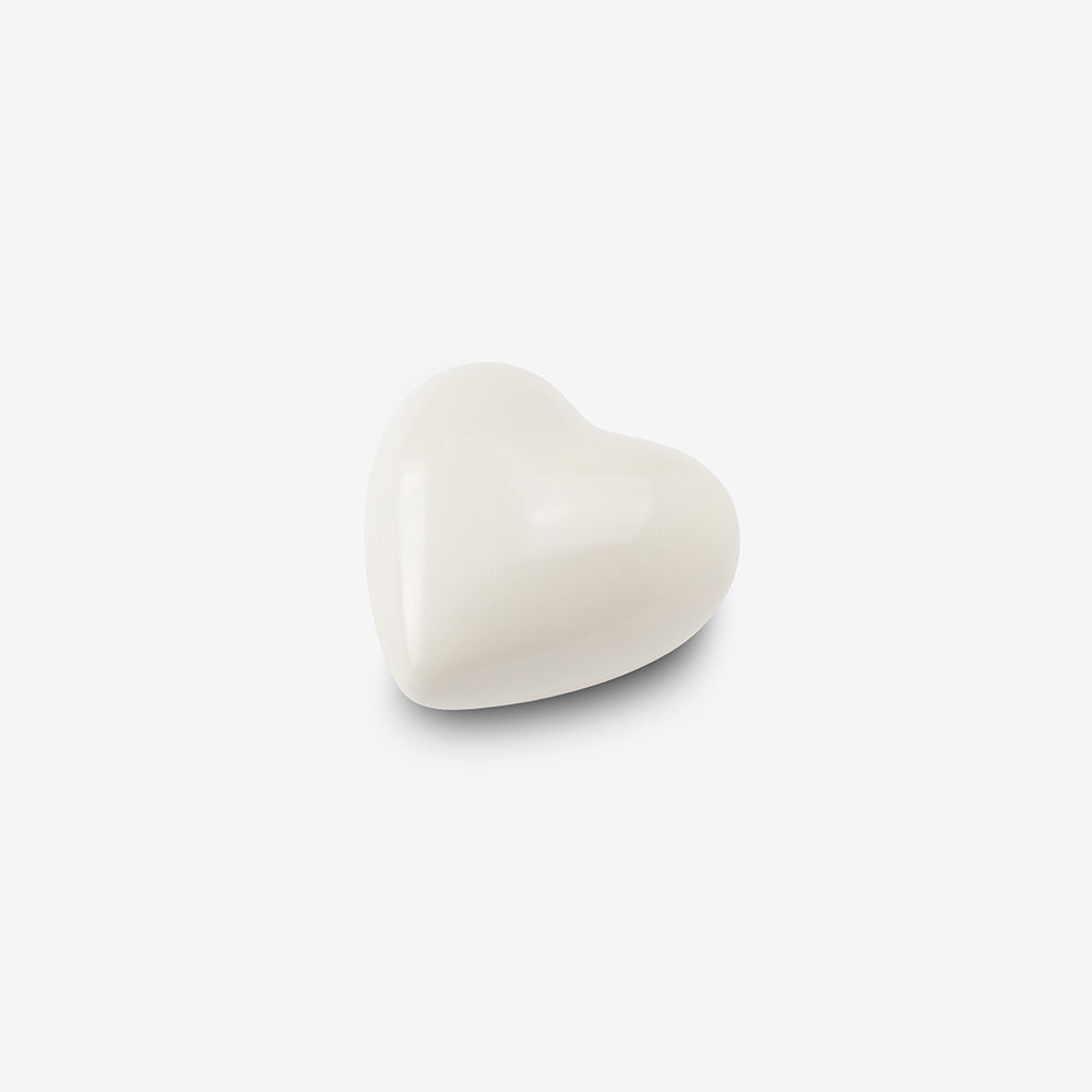 Heart Keepsake Urn for Ashes in White