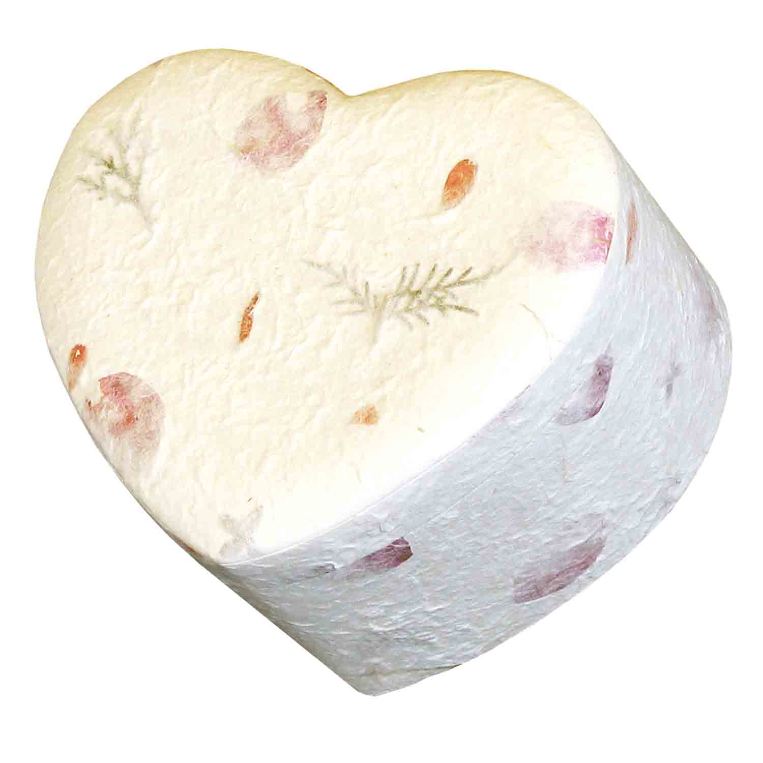 Love Heart Biodegradable Urn for Ashes in Floral - Extra Large