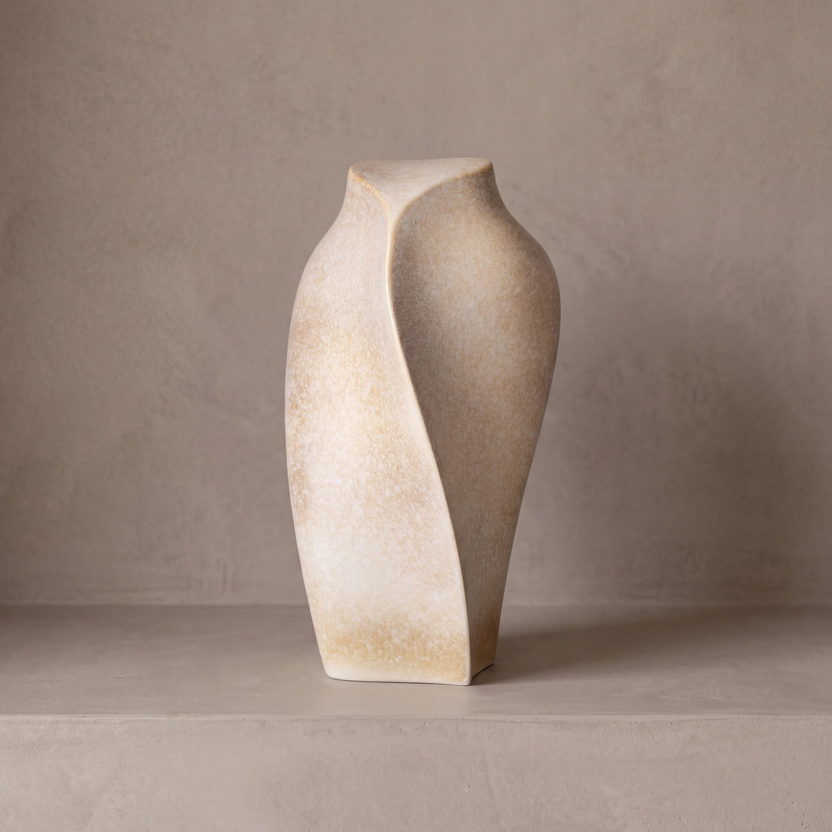 Heart to Heart Adult Cremation Urn for Ashes in Sandy White