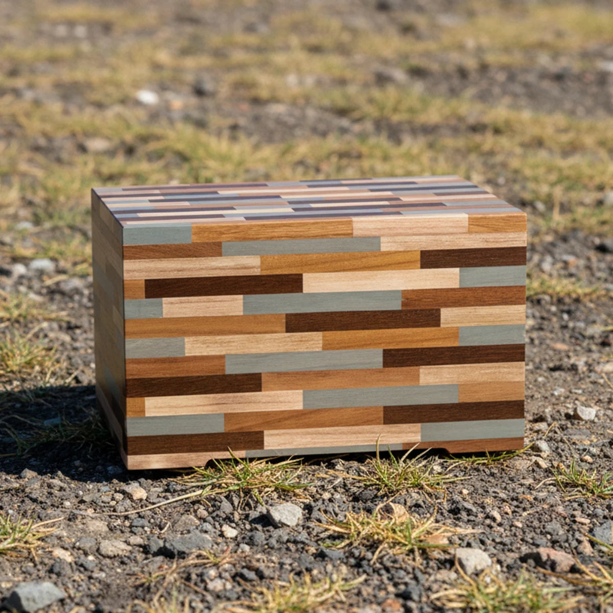 Eco-friendly Horizontal Wooden Adult Urn for Ashes