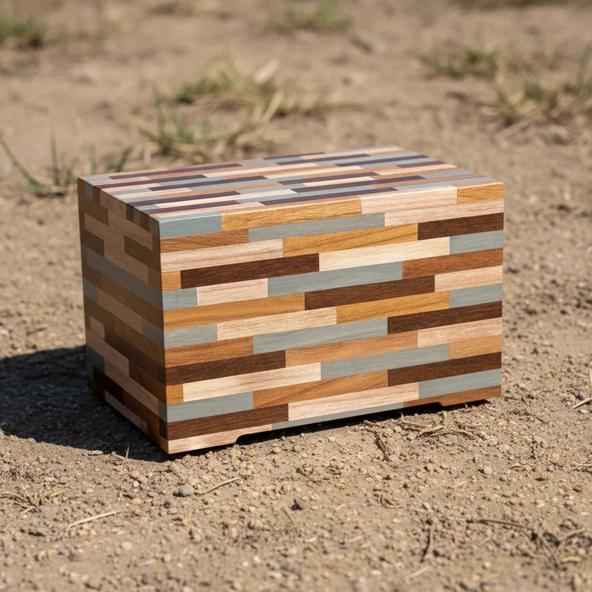 Eco-friendly Horizontal Wooden Adult Urn for Ashes