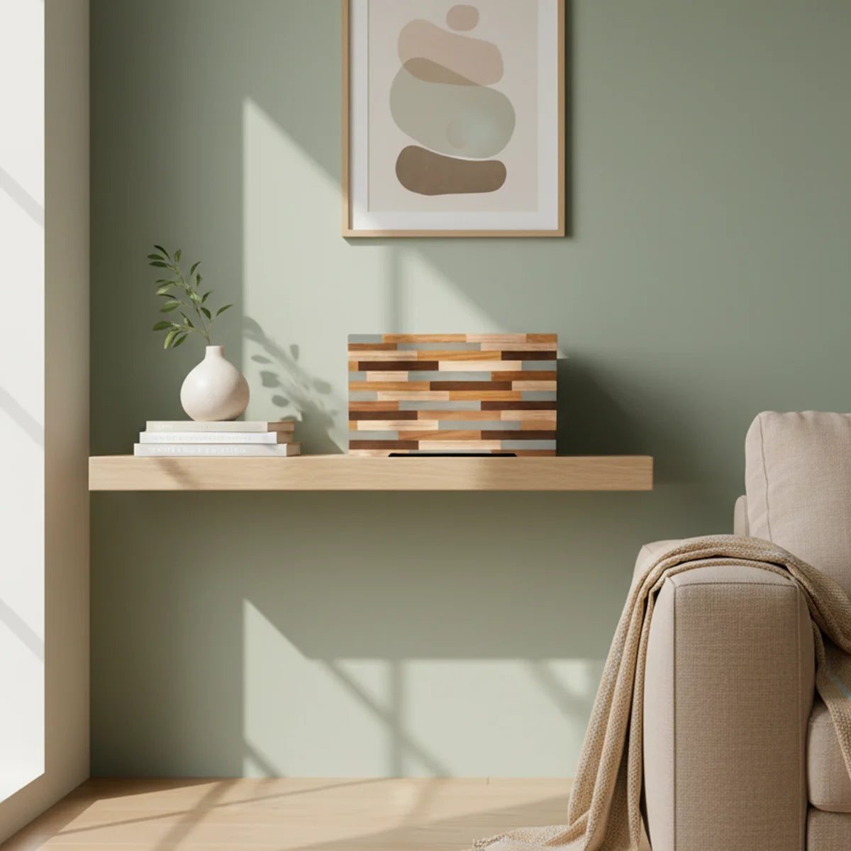 Eco-friendly Horizontal Wooden Adult Urn for Ashes