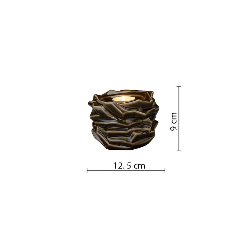 Illumination Candle Small Urn for Ashes in Brown
