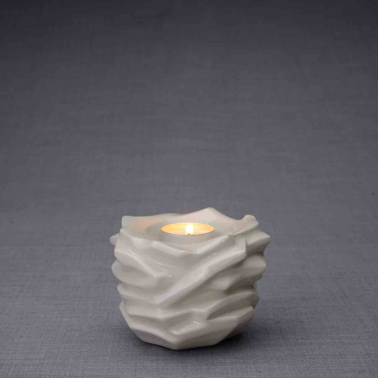 Illumination Candle Small Urn for Ashes in Cream