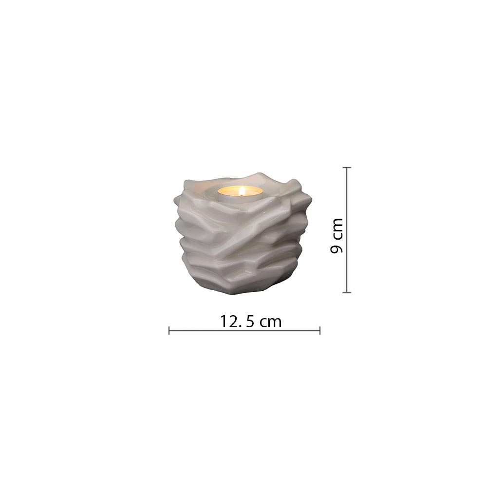 Illumination Candle Small Urn for Ashes in Cream