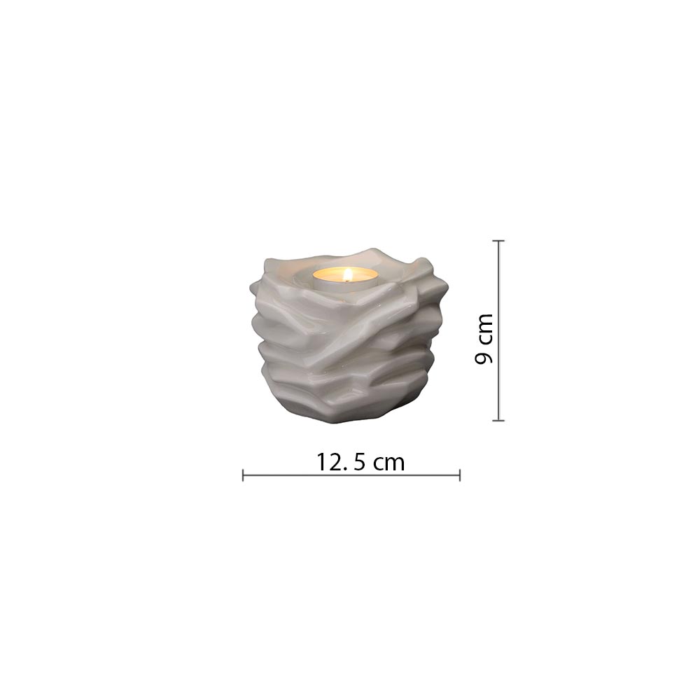 Illumination Candle Keepsake Urn in Cream Dimensions