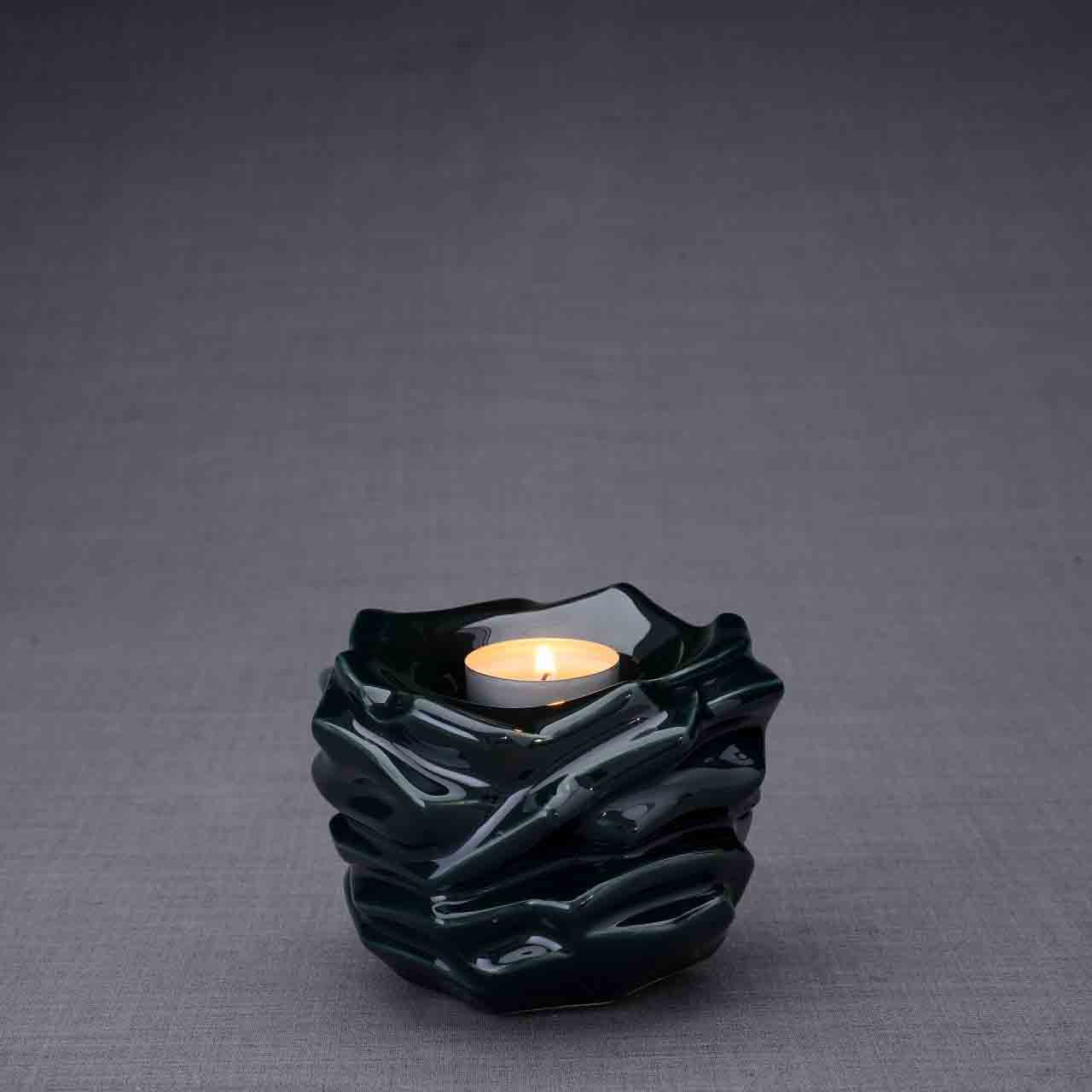 Illumination Candle Small Urn for Ashes in Green