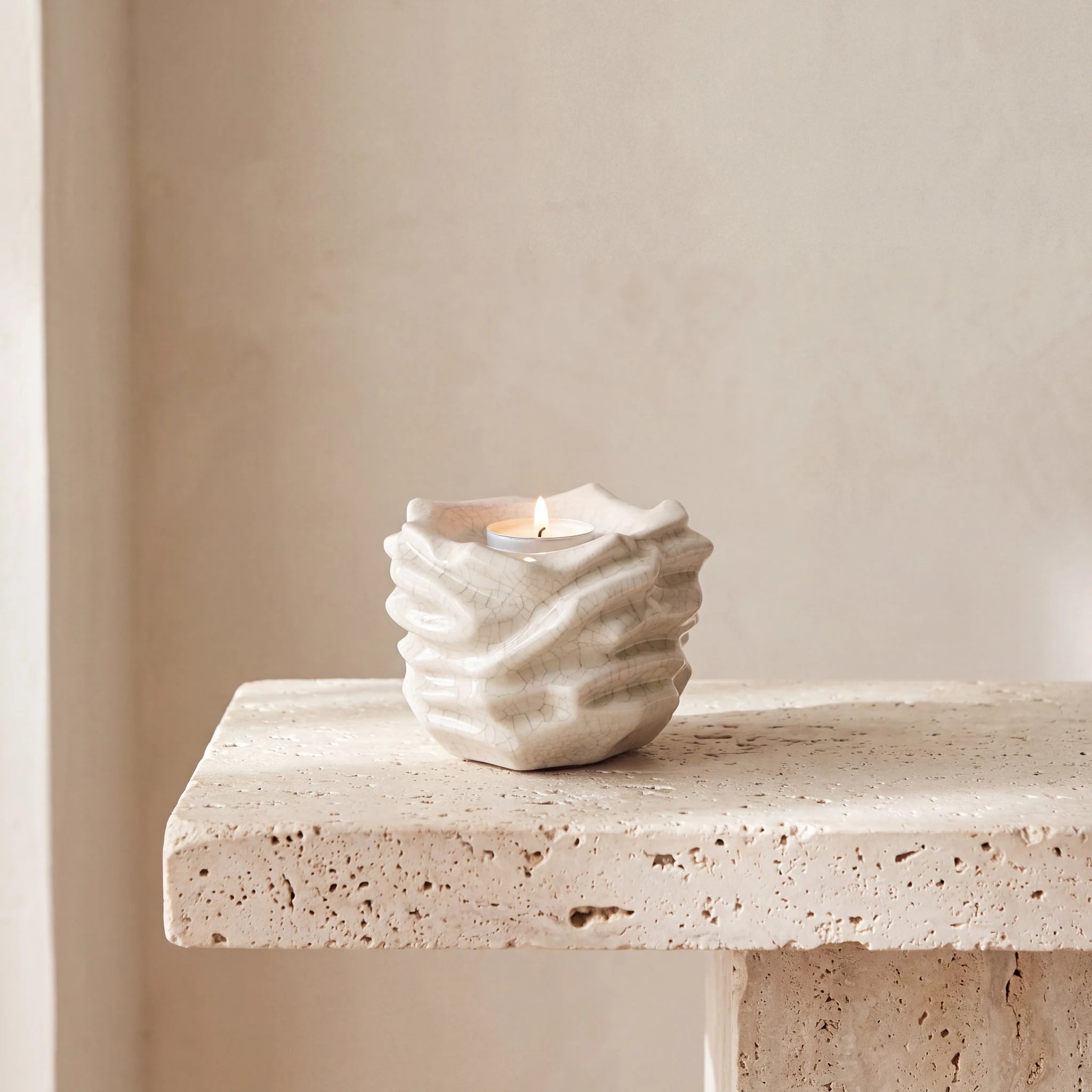 Illumination-Candle-Small-Urn-for-Ashes-in-Crackle-Glaze-Travertine-Ledge