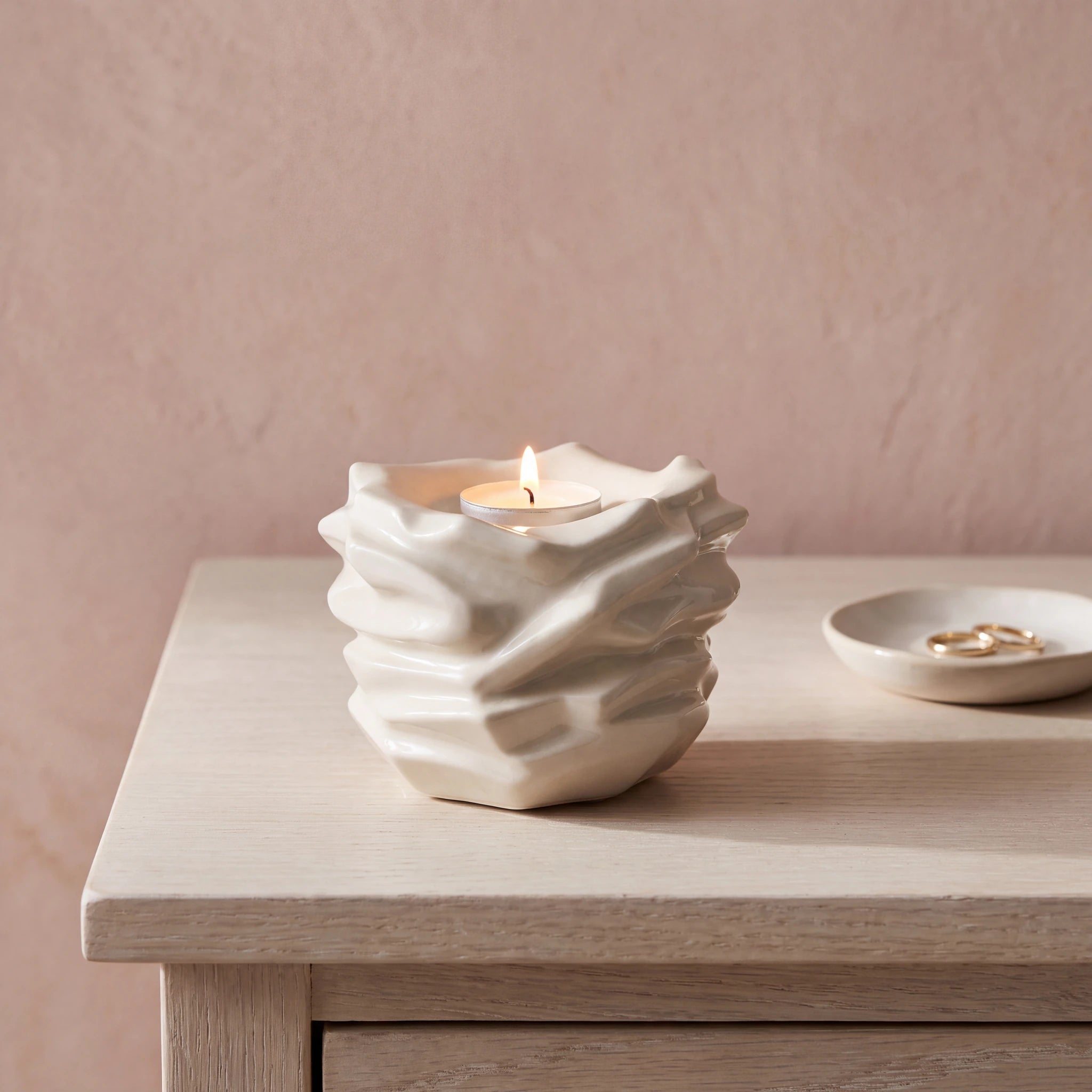 Illumination-Candle-Small-Urn-for-Ashes-in-Cream-keepsake_ring_dish-Left-Angle