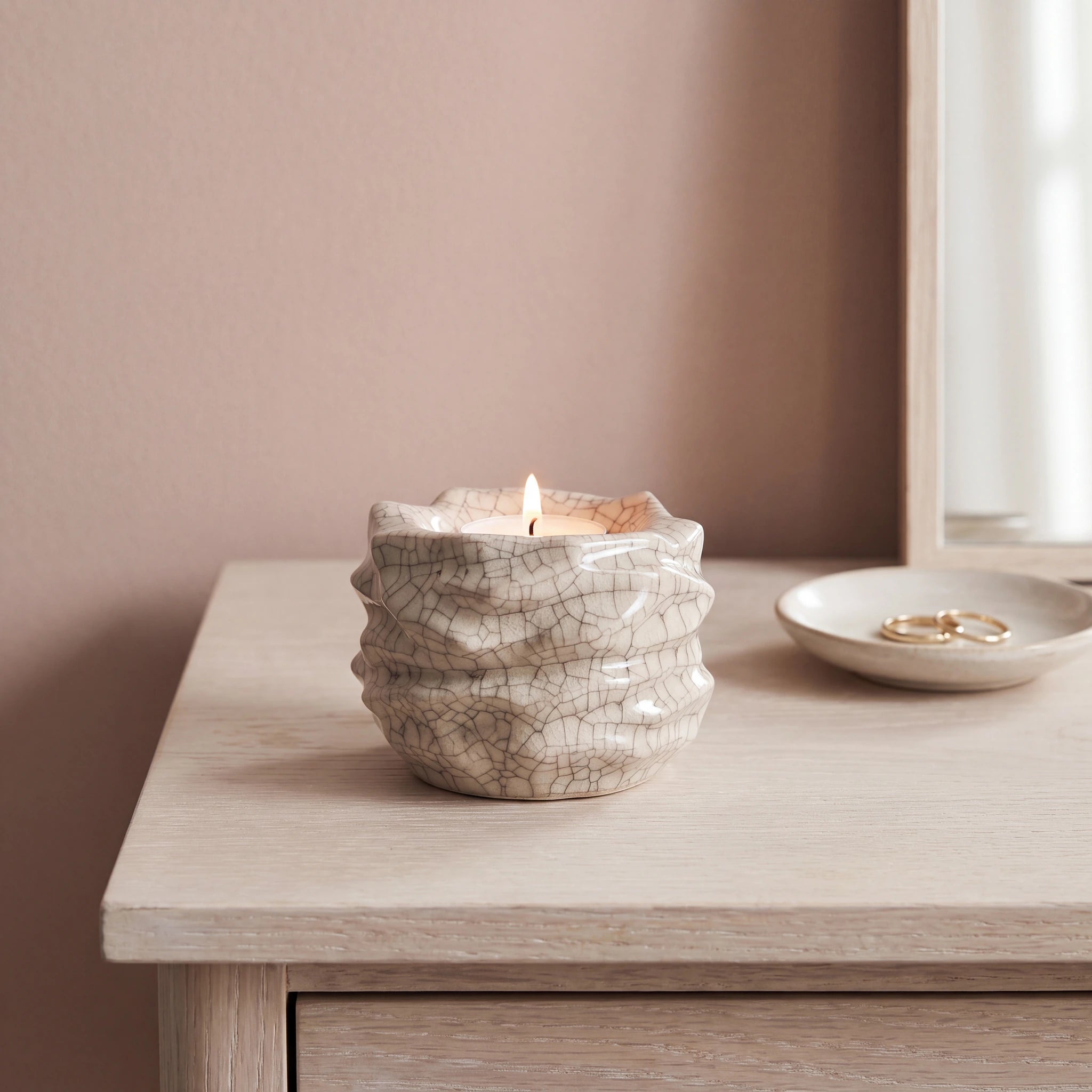 Illumination-Candle-Small-Urn-for-Ashes-in-Light-Sand-keepsake_ring_dish-Left-Angle
