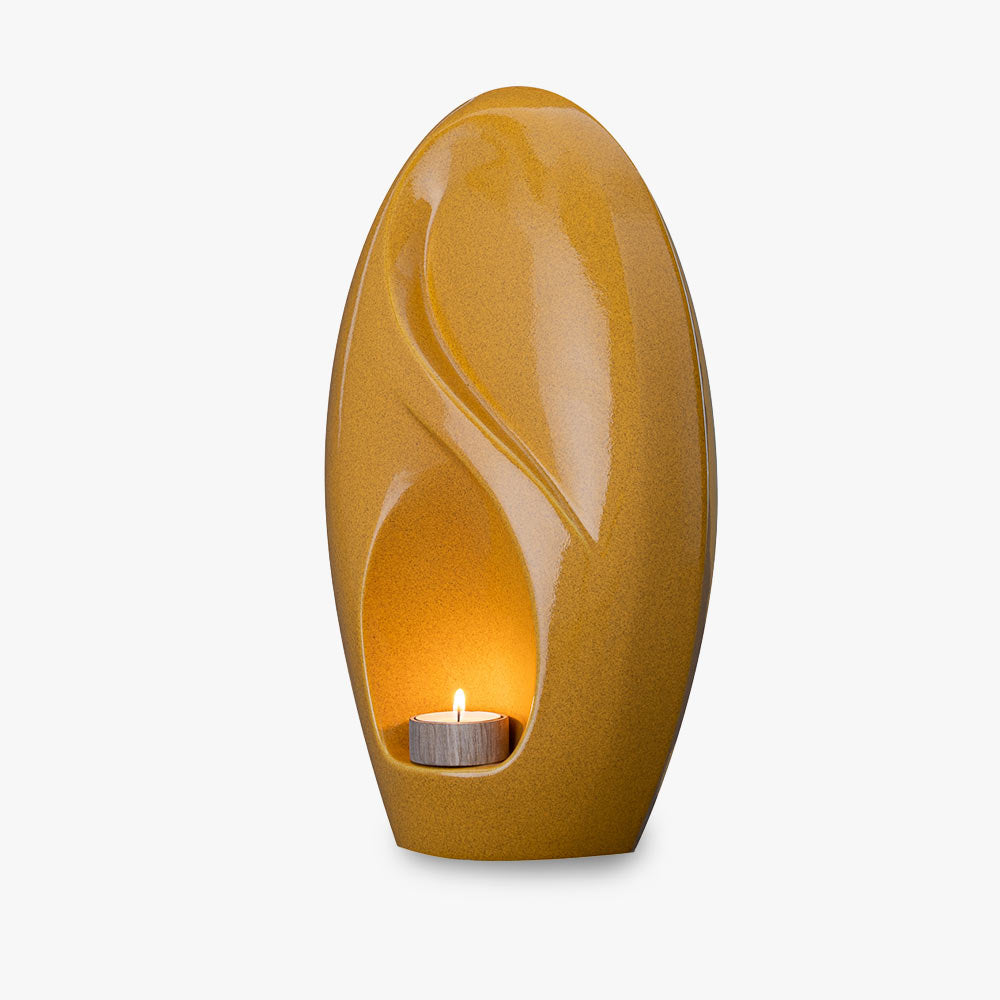 Infinity Adult Cremation Urn for Ashes in Amber